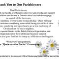 Thank you to the Parishioners, January 5, 2026  