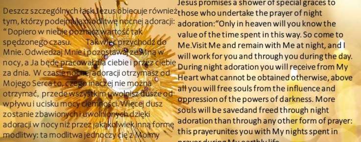 Night Adoration, Nocna Adoracja            